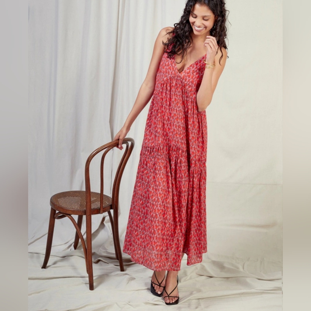 Joie Bondi Animal Print Midi Dress in Tea Rose - Picture 10 of 10